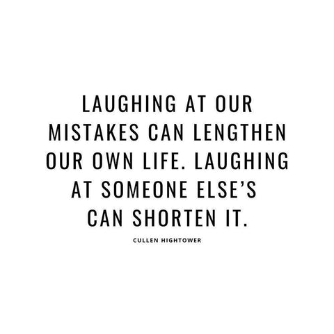 Cullen Hightower Quote: Our Mistakes White Modern Wood Framed Art Print by ArtsyQuotes