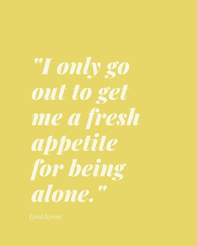 Lord Byron Quote: Fresh Appetite White Modern Wood Framed Art Print with Double Matting by ArtsyQuotes