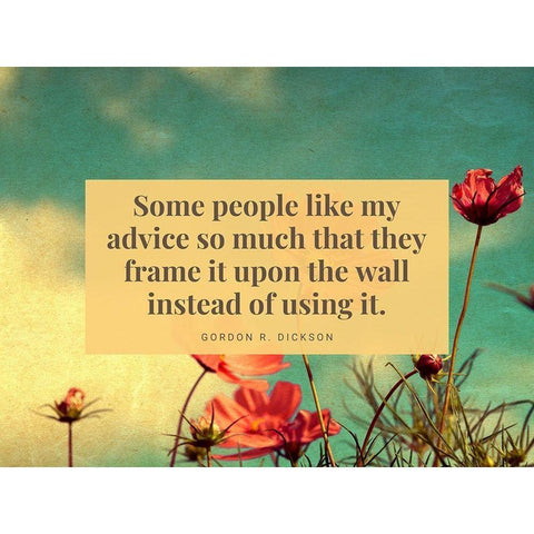 Gordon R. Dickson Quote: Frame It White Modern Wood Framed Art Print by ArtsyQuotes