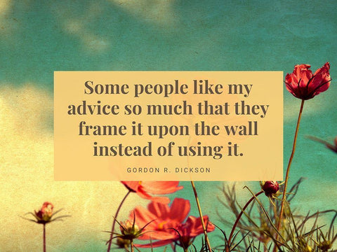 Gordon R. Dickson Quote: Frame It White Modern Wood Framed Art Print with Double Matting by ArtsyQuotes