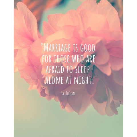 St. Jerome Quote: Marriage Black Modern Wood Framed Art Print by ArtsyQuotes