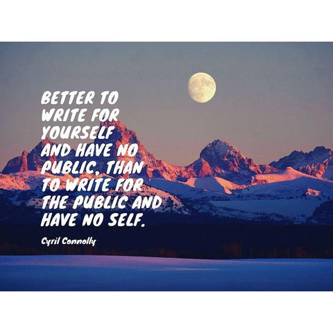 Cyril Connolly Quote: Have No Self Black Modern Wood Framed Art Print with Double Matting by ArtsyQuotes