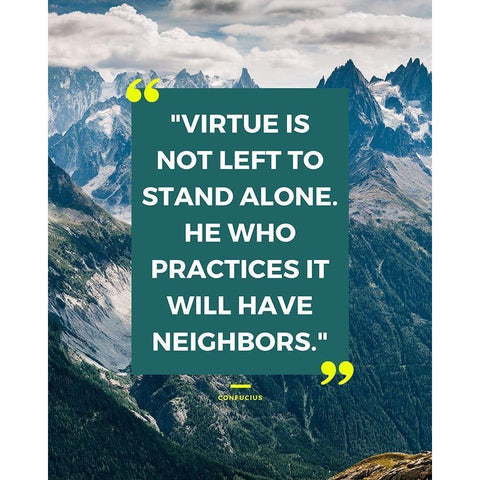 Confucius Quote: Stand Alone Black Modern Wood Framed Art Print by ArtsyQuotes