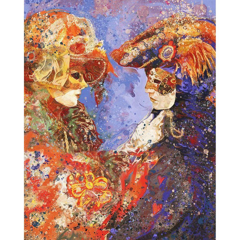 Romance Venice II Black Modern Wood Framed Art Print by Wiley, Marta