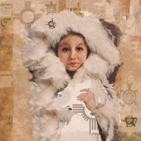 Eskimo Child VIIII Black Modern Wood Framed Art Print by Wiley, Marta