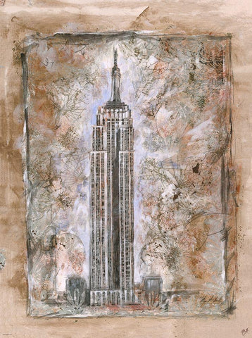 Cityscape IIII Black Ornate Wood Framed Art Print with Double Matting by Wiley, Marta