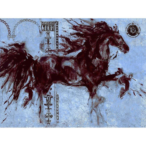 Blue Lepa Zena I Black Modern Wood Framed Art Print with Double Matting by Wiley, Marta