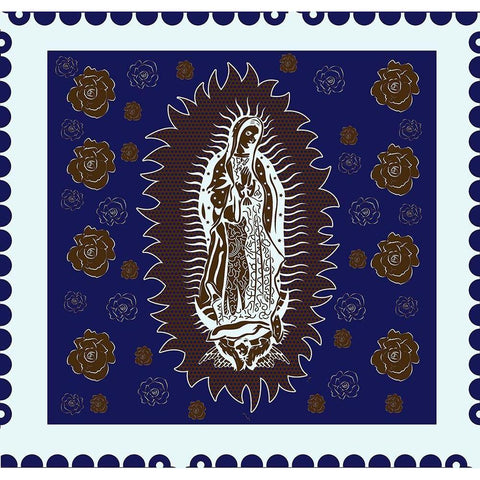 Virgin Mary White and Brown White Modern Wood Framed Art Print by Wiley, Marta