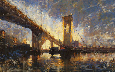 Brooklyn Bride Horizontal II Black Ornate Wood Framed Art Print with Double Matting by Wiley, Marta