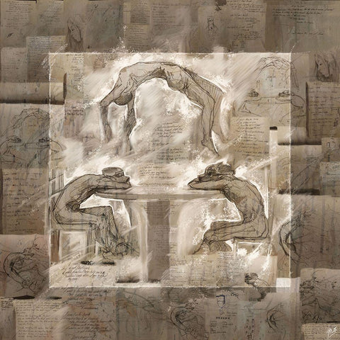 The Decision to Breath Black Modern Wood Framed Art Print by Wiley, Marta