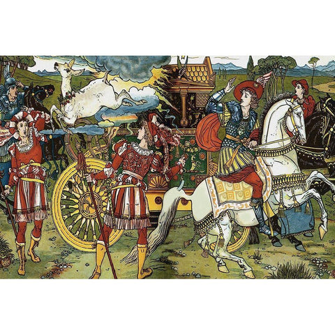 Hind in the Wood - Leap Black Modern Wood Framed Art Print with Double Matting by Crane, Walter