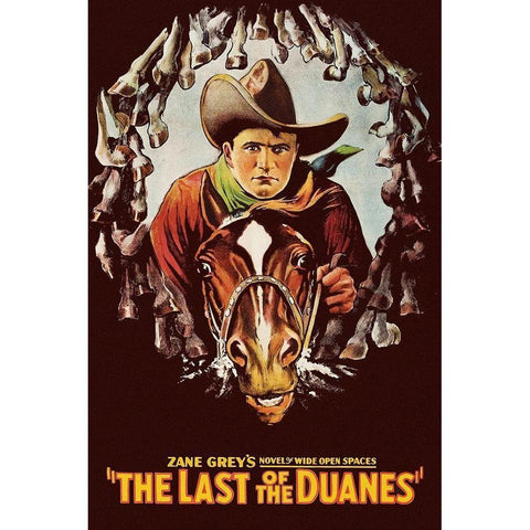 Vintage Westerns: Last of the Duanes White Modern Wood Framed Art Print by Unknown