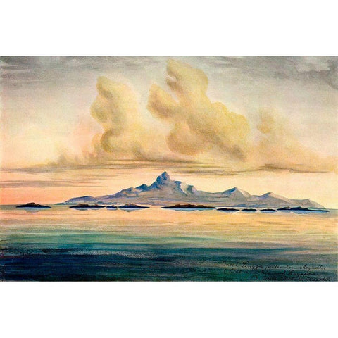 Lingga-Inseln Im Meer von Insulinde, unter dem Äquator Gold Ornate Wood Framed Art Print with Double Matting by Haeckel, Ernst