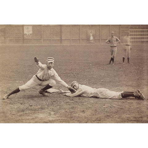 Arthur Irwin And Tommy Mccarthy, Philadelphia Quakers Black Modern Wood Framed Art Print with Double Matting by A.G. Spalding Baseball Collection