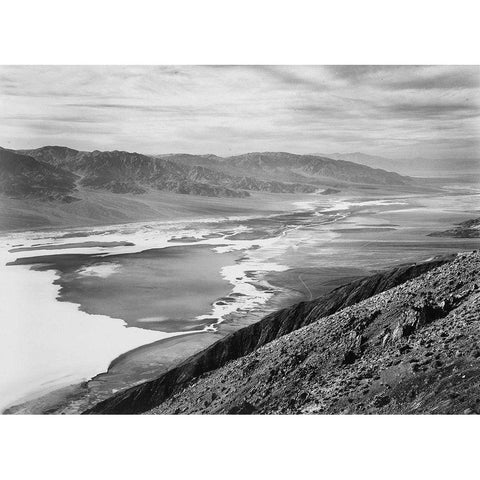 Death Valley National Monument, California - National Parks and Monuments, 1941 White Modern Wood Framed Art Print by Adams, Ansel