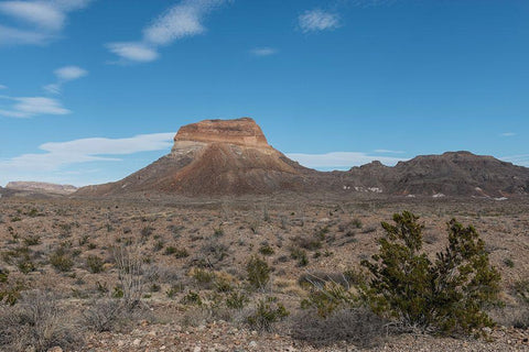 Scenery in Big Bend National Park, TX White Modern Wood Framed Art Print with Double Matting by Highmith, Carol