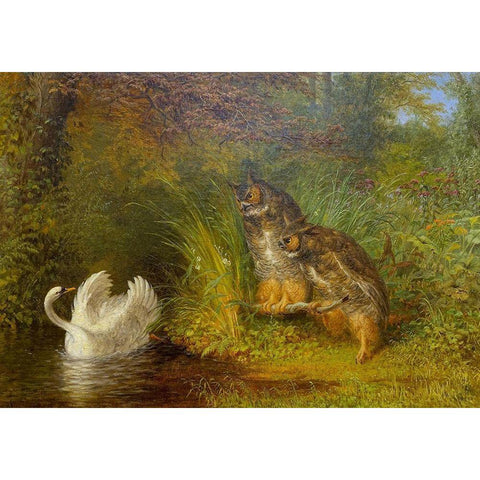 Susanna and the Elders White Modern Wood Framed Art Print by Beard, William Holbrook