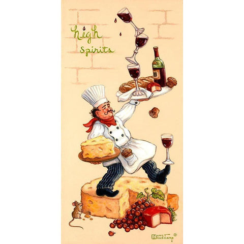 High Spirits Black Modern Wood Framed Art Print with Double Matting by Kruskamp, Janet