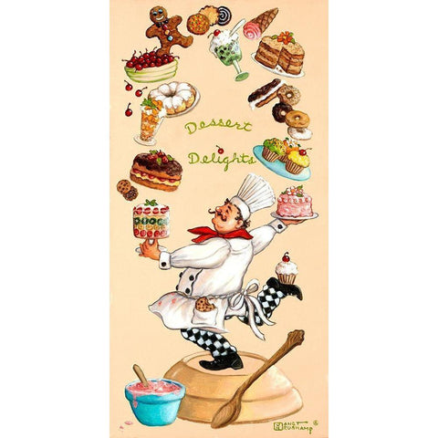 Dessert Delights Black Modern Wood Framed Art Print by Kruskamp, Janet