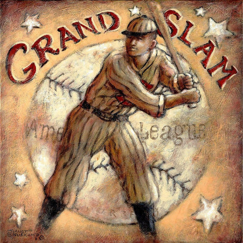 Grand Slam Gold Ornate Wood Framed Art Print with Double Matting by Kruskamp, Janet