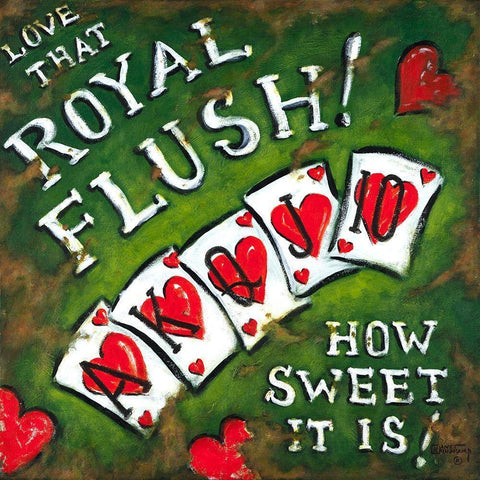 Royal Flush Gold Ornate Wood Framed Art Print with Double Matting by Kruskamp, Janet