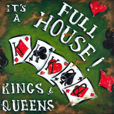 Full House Black Ornate Wood Framed Art Print with Double Matting by Kruskamp, Janet