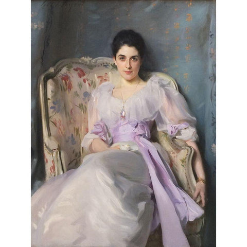 Lady Agnew of Lochnaw Gold Ornate Wood Framed Art Print with Double Matting by Sargent, John Singer