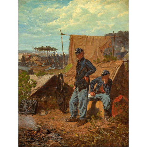Home, Sweet Home Black Modern Wood Framed Art Print with Double Matting by Homer, Winslow