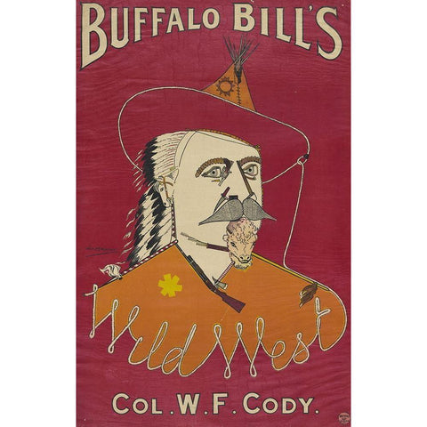 Buffalo Bills Wild West, Col. W.F. Cody Gold Ornate Wood Framed Art Print with Double Matting by Ritchie, Alick P.F