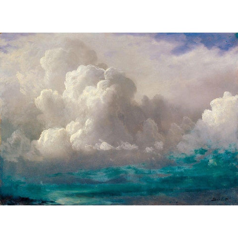 Storm Clouds White Modern Wood Framed Art Print by Bierstadt, Albert