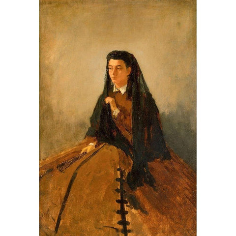 Portrait of Pauline Gold Ornate Wood Framed Art Print with Double Matting by Homer, Winslow