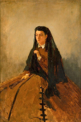 Portrait of Pauline White Modern Wood Framed Art Print with Double Matting by Homer, Winslow