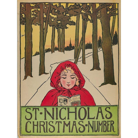 Christmas Number 1896 White Modern Wood Framed Art Print by St. Nicholas