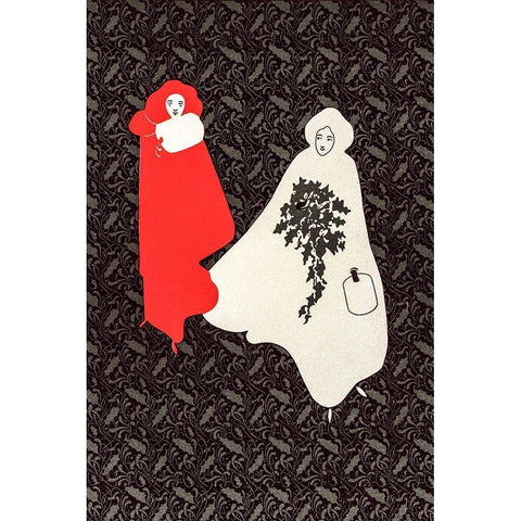 Christmas Poster  Black Modern Wood Framed Art Print with Double Matting by Bradley, Will