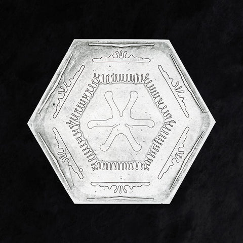 Snowflake 10B White Modern Wood Framed Art Print with Double Matting by Bentley, Wilson