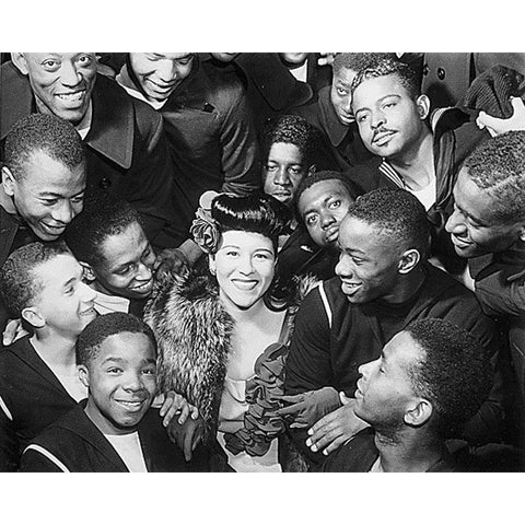WWII Marva Louis-wife of champion Joe White Modern Wood Framed Art Print by U.S. Archives