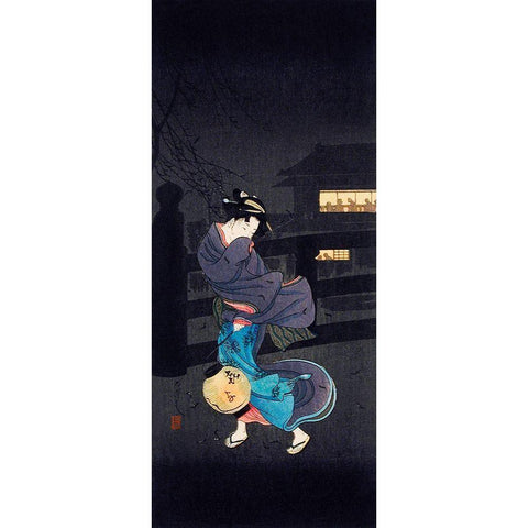 Cold Wintery Wind White Modern Wood Framed Art Print by Takahashi, Hiroaki