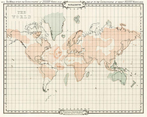 The Story of Atlantis a geographical-historical-and ethnological sketch White Modern Wood Framed Art Print with Double Matting by Sinnett, A P