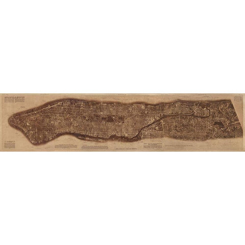 New York City-photographed from two miles up in the air 1922 Black Modern Wood Framed Art Print by The Lionel Pincus and Princess Firyal Map Division