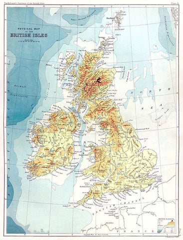 Gazetteer of the British Isles-statistical and topographical 1887 White Modern Wood Framed Art Print with Double Matting by Bartholomew, John