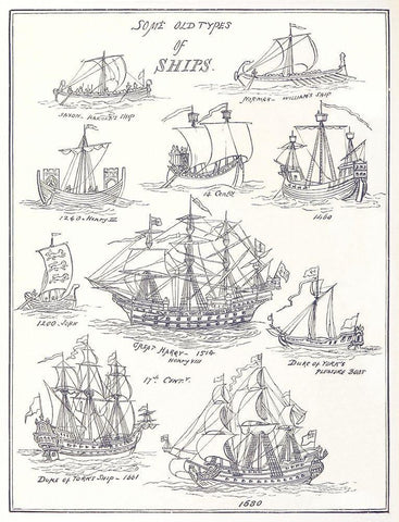 Sea Pictures-drawn with pen and pencil 1882 White Modern Wood Framed Art Print with Double Matting by Macaulay, James