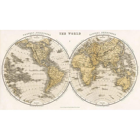 A Cyclopedia of Geography 1859 White Modern Wood Framed Art Print by Bryce, James