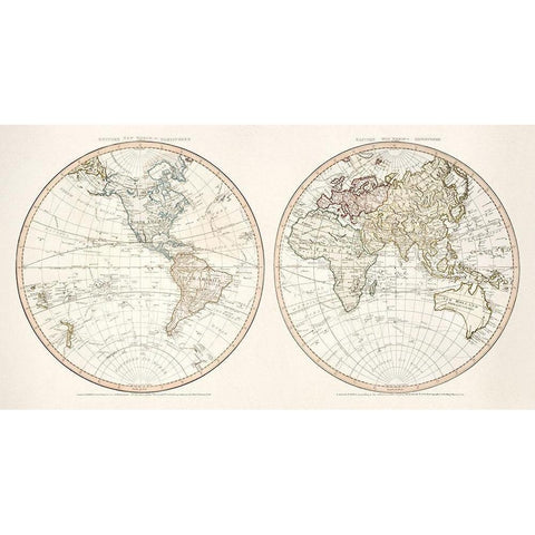 New World 1786 Black Modern Wood Framed Art Print with Double Matting by Faden, William