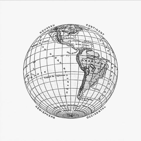 World atlas from The Practical Teaching of Geography 1878 White Modern Wood Framed Art Print by British Library