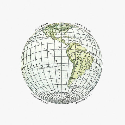 World atlas from The Practical Teaching of Geography 1878 White Modern Wood Framed Art Print with Double Matting by British Library