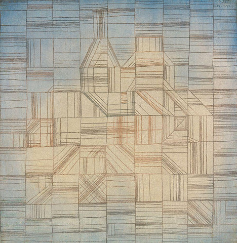 Variations Black Ornate Wood Framed Art Print with Double Matting by Klee, Paul