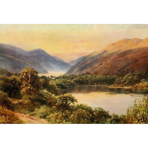 Blue Lake-Lake County-California 1914 White Modern Wood Framed Art Print by Palmer, Sutton