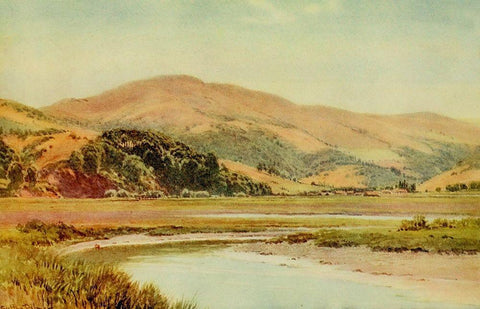 Mill Valley and Backwater of San Francisco Bay-California 1914 Black Ornate Wood Framed Art Print with Double Matting by Palmer, Sutton