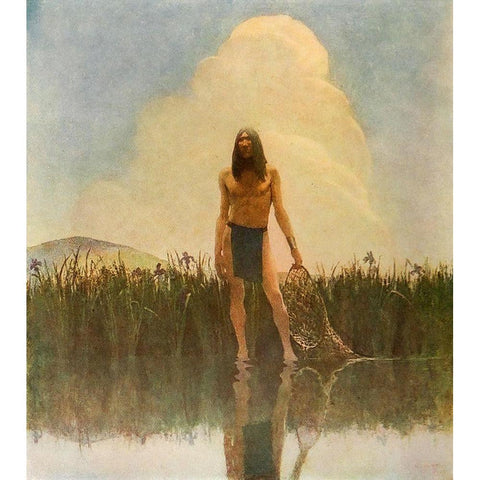 Moods-Summer Gold Ornate Wood Framed Art Print with Double Matting by Wyeth, Newell