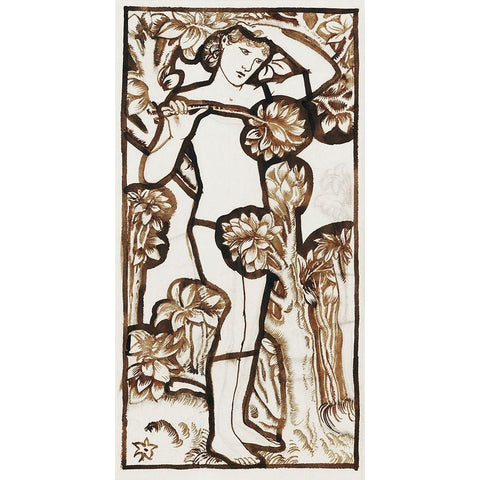 Adam Black Modern Wood Framed Art Print by Burne–Jones, Edward